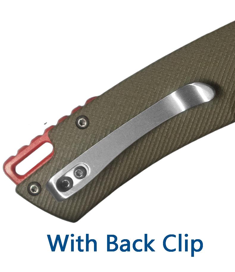 D2 Steel High-Hardness Folding Knife, Outdoor Multi-Purpose Camping and Survival Tool