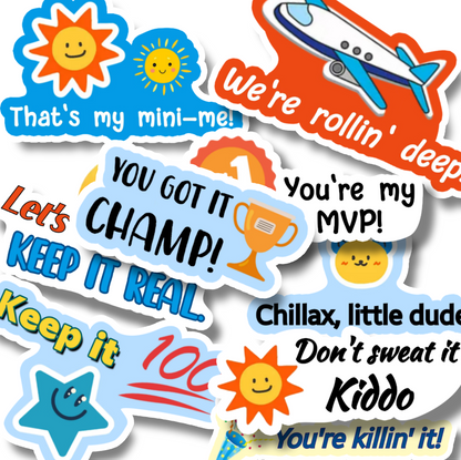 74 Pcs American Slang Stickers for Motivational, 8 pcs × 9 Set Reward Vinyl Waterproof Stickers for Student, Classroom, School, Families