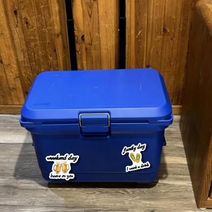 66 Pcs Daddy's Funny Jokes Stickers, 8 × 8 Set Vinyl Waterproof Stickers for Game Day, Family Day, Lazy Day, Busy Day, Working Day, Weekend Day, Chore Day and Everyday