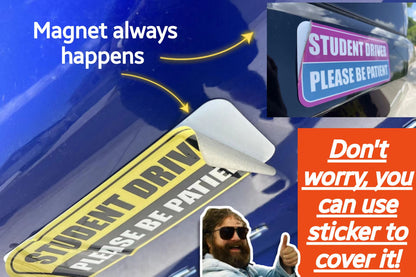 3 Pcs Student Driver Stickers (Non-Magnetic) for Cars, 10×4 inches I'm Not A Stupid New Driver Vinyl Safety Stickers for Bumper, Glass