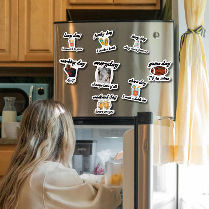 66 Pcs Daddy's Funny Jokes Stickers, 8 × 8 Set Vinyl Waterproof Stickers for Game Day, Family Day, Lazy Day, Busy Day, Working Day, Weekend Day, Chore Day and Everyday