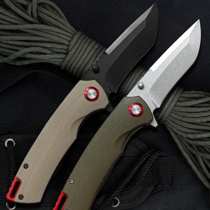 D2 Steel High-Hardness Folding Knife, Outdoor Multi-Purpose Camping and Survival Tool