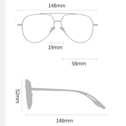 Custom Nearsighted Aviator Sunglasses – Professional Outdoor Leisure Eyewear for Men