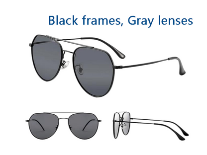 Custom Nearsighted Aviator Sunglasses – Professional Outdoor Leisure Eyewear for Men