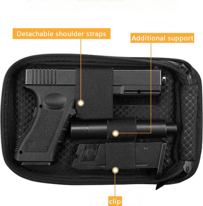 "The Stealth" Dual-Purpose Tactical Kit: Concealed Quick-Draw Pistol Pouch, Multi-Functional EDC Carrying Bag for Waist/Chest Mounting