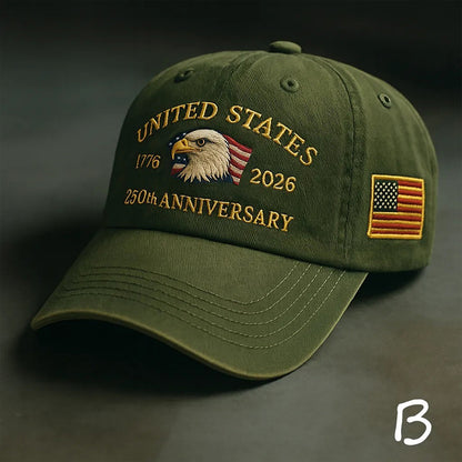 Printed 3D Heat Transfer Logo US 250th Anniversary Cap