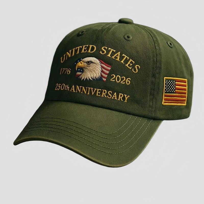 Printed 3D Heat Transfer Logo US 250th Anniversary Cap