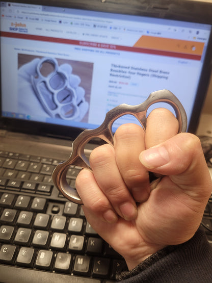 Thickened Stainless Steel Brass Knuckles｜Four Fingers (Shipping Restriction)