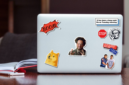 204 pcs Funny Meme Vinyl Stickers Pack, Classics Emotional Waterproof Stickers for Laptop, Bumper, Phone, Skateboard