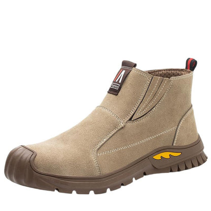 "Iron Sentry" Steel Toe Safety Shoes - Suede Anti-Puncture Work Boots