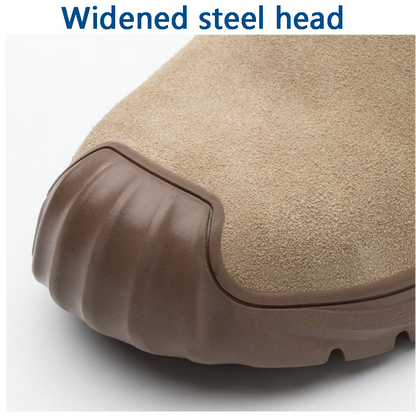 "Iron Sentry" Steel Toe Safety Shoes - Suede Anti-Puncture Work Boots