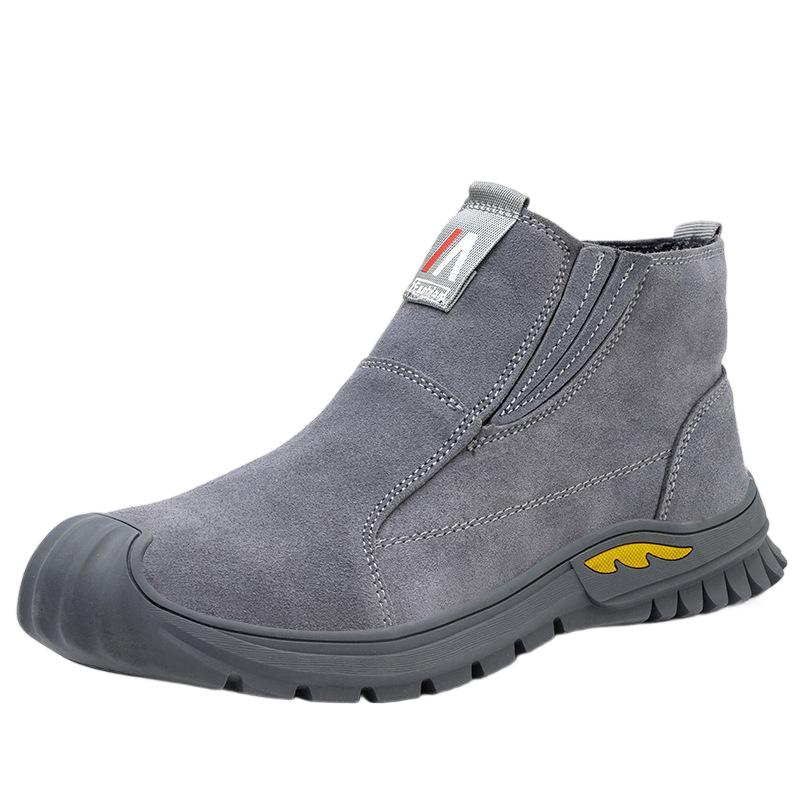 "Iron Sentry" Steel Toe Safety Shoes - Suede Anti-Puncture Work Boots